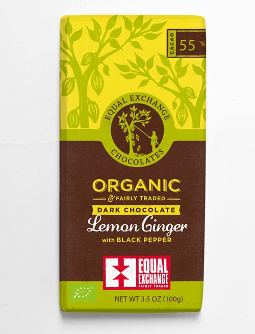 Equal Exchange Lemon & Ginger Dark Chocolate 100g
