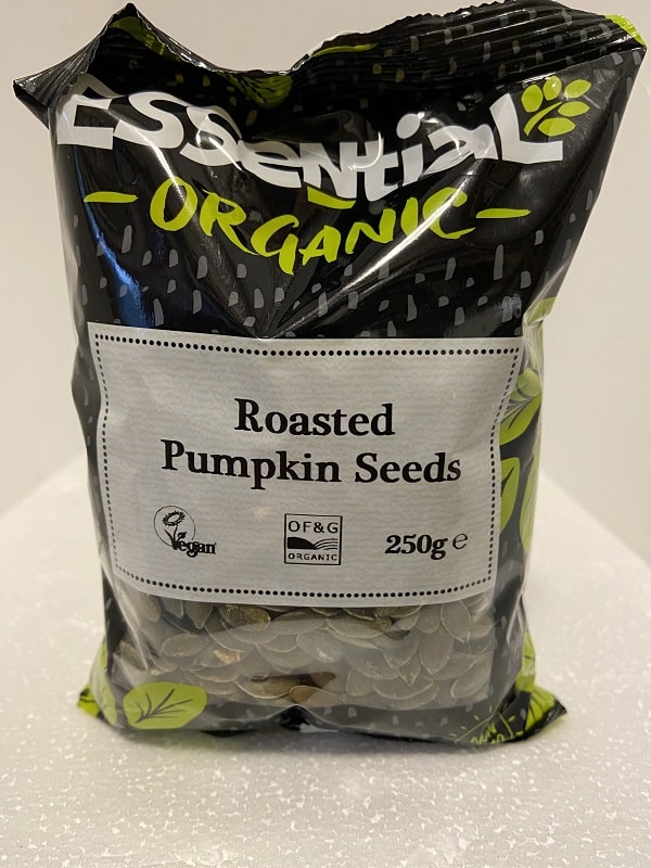Essential Roasted Pumpkin Seeds 250g Marshford Organic Foods