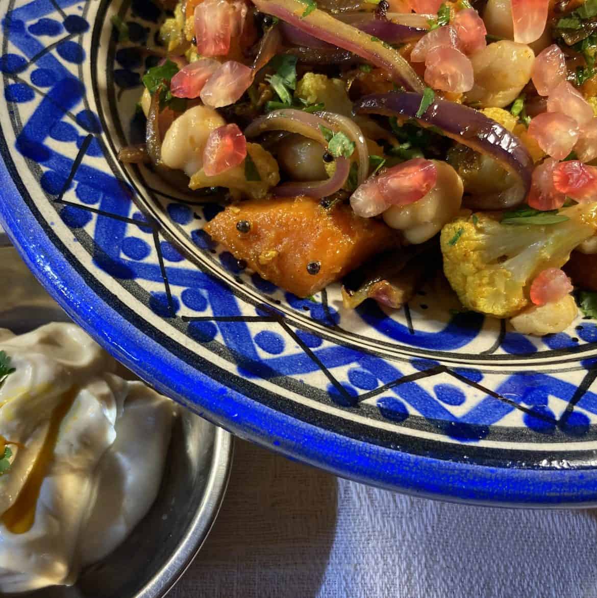 Roasted Cauliflower with sweet potato